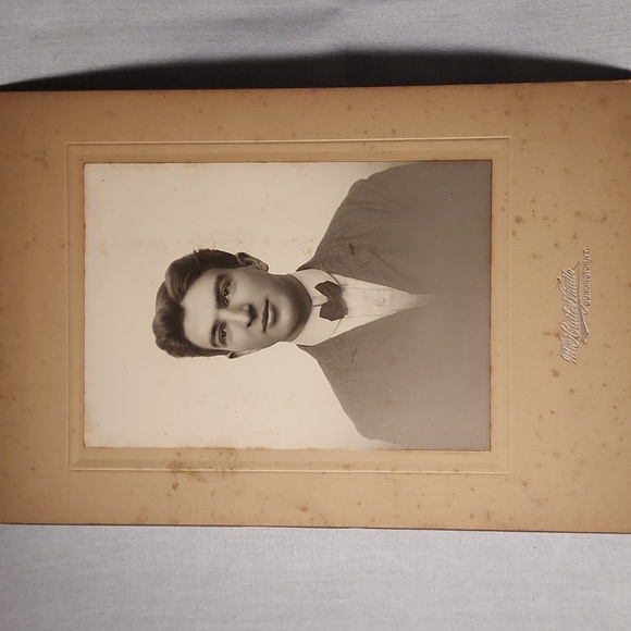 Antique Charles W Spear 1903 Cabinet Card Photo Burlington Vermont - Picture 1 of 5